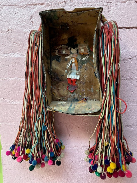 Handmade Female Portrait Mixed Media by Julie Weiss