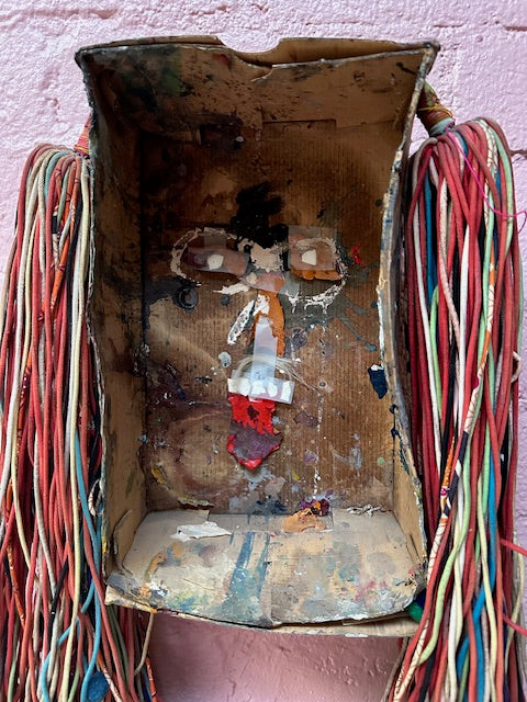 Handmade Female Portrait Mixed Media by Julie Weiss