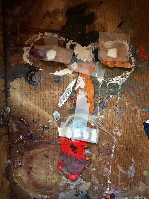 Handmade Female Portrait Mixed Media by Julie Weiss