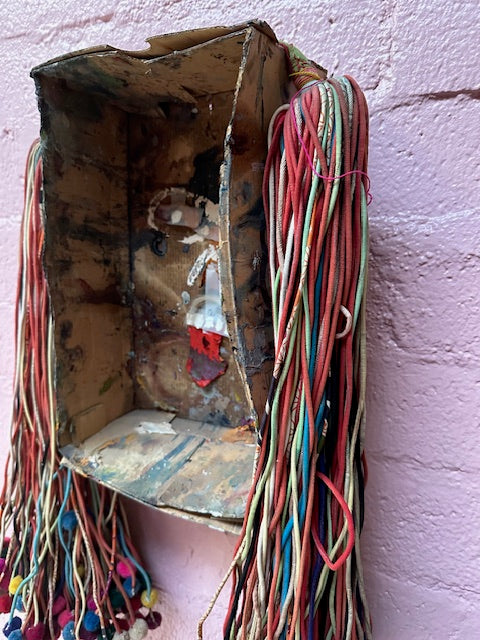 Handmade Female Portrait Mixed Media by Julie Weiss