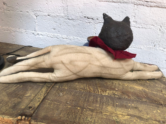 Vintage Handmade Folk Art Cheshire Cat