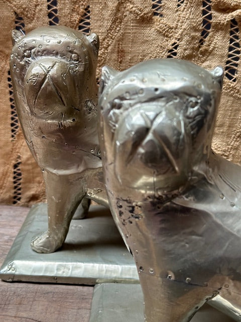 Vintage Handmade Sculptural Pugs