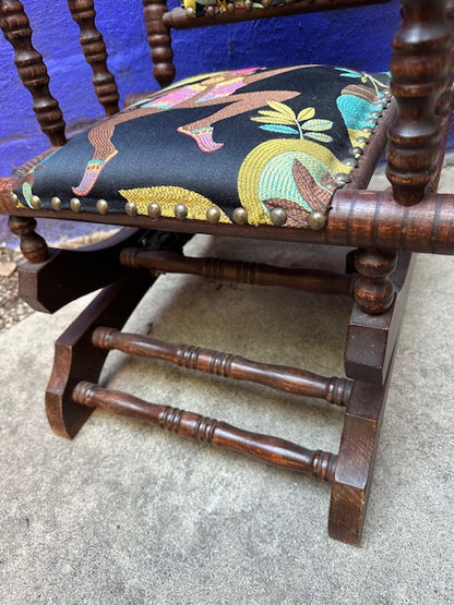 Recycled Vintage Wood Rocking Chair for a Toddler