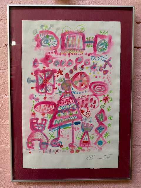 Pink Impressions on Arches Paper