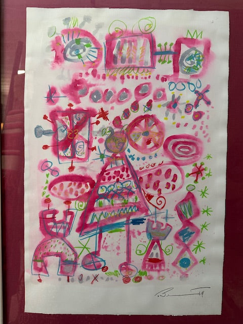Pink Impressions on Arches Paper