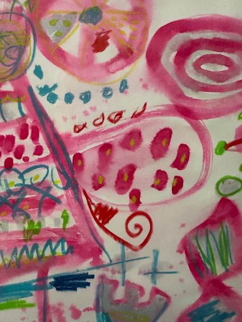 Pink Impressions on Arches Paper