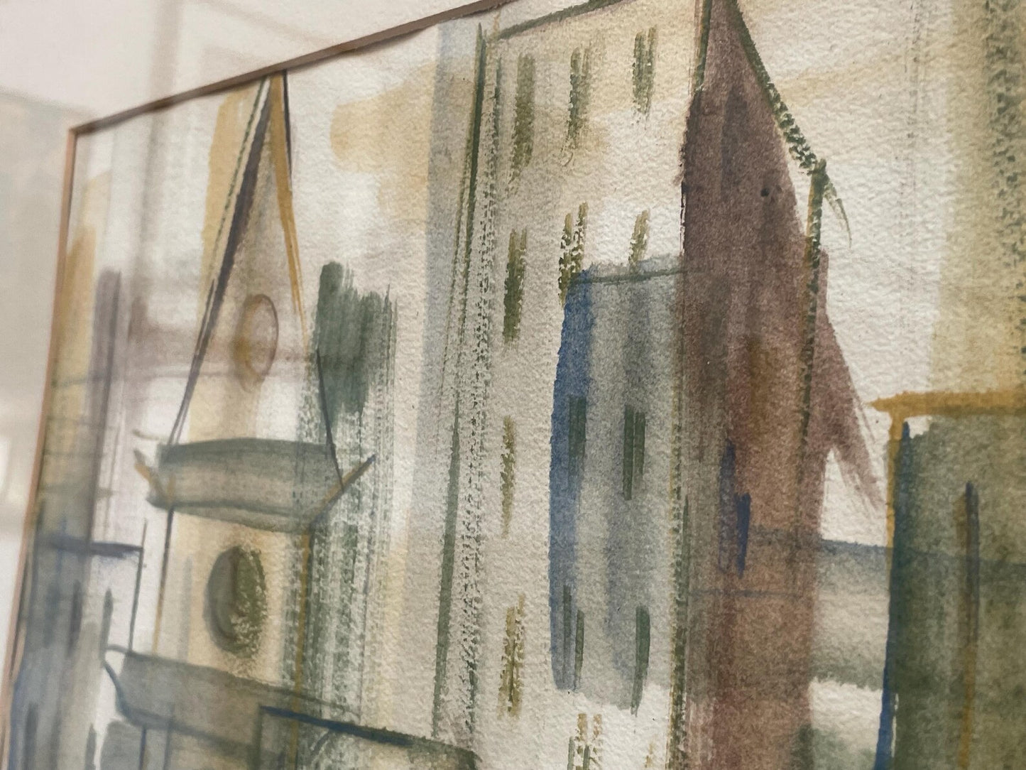 Monochromatic CityScape Watercolor By Shirley Mansfield