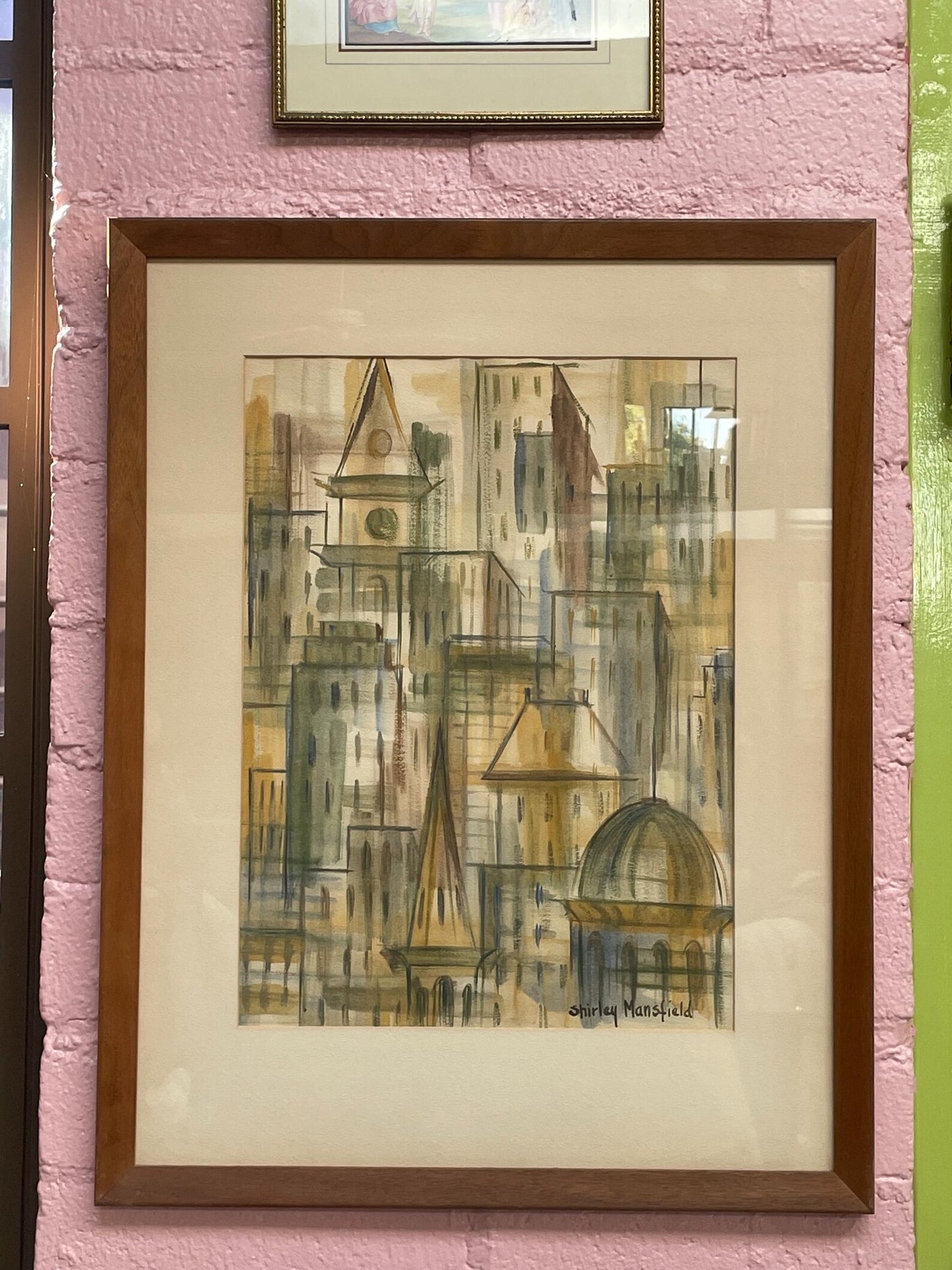 Monochromatic CityScape Watercolor By Shirley Mansfield