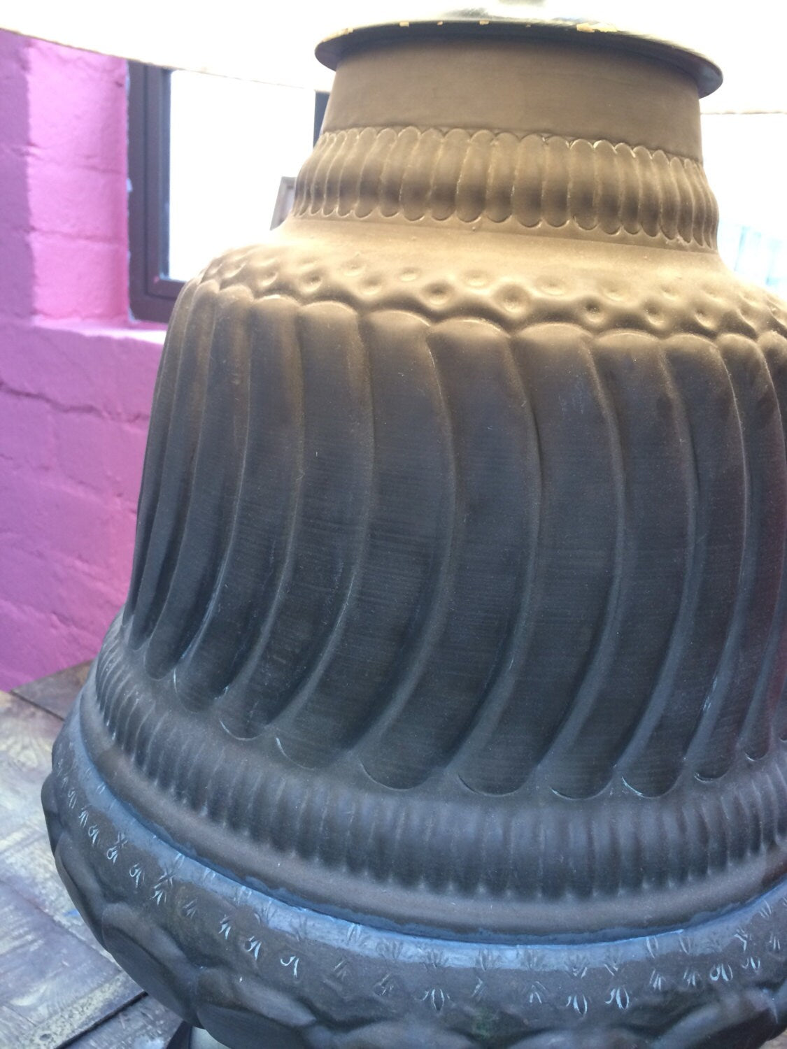 Large Vintage Brass Lamp
