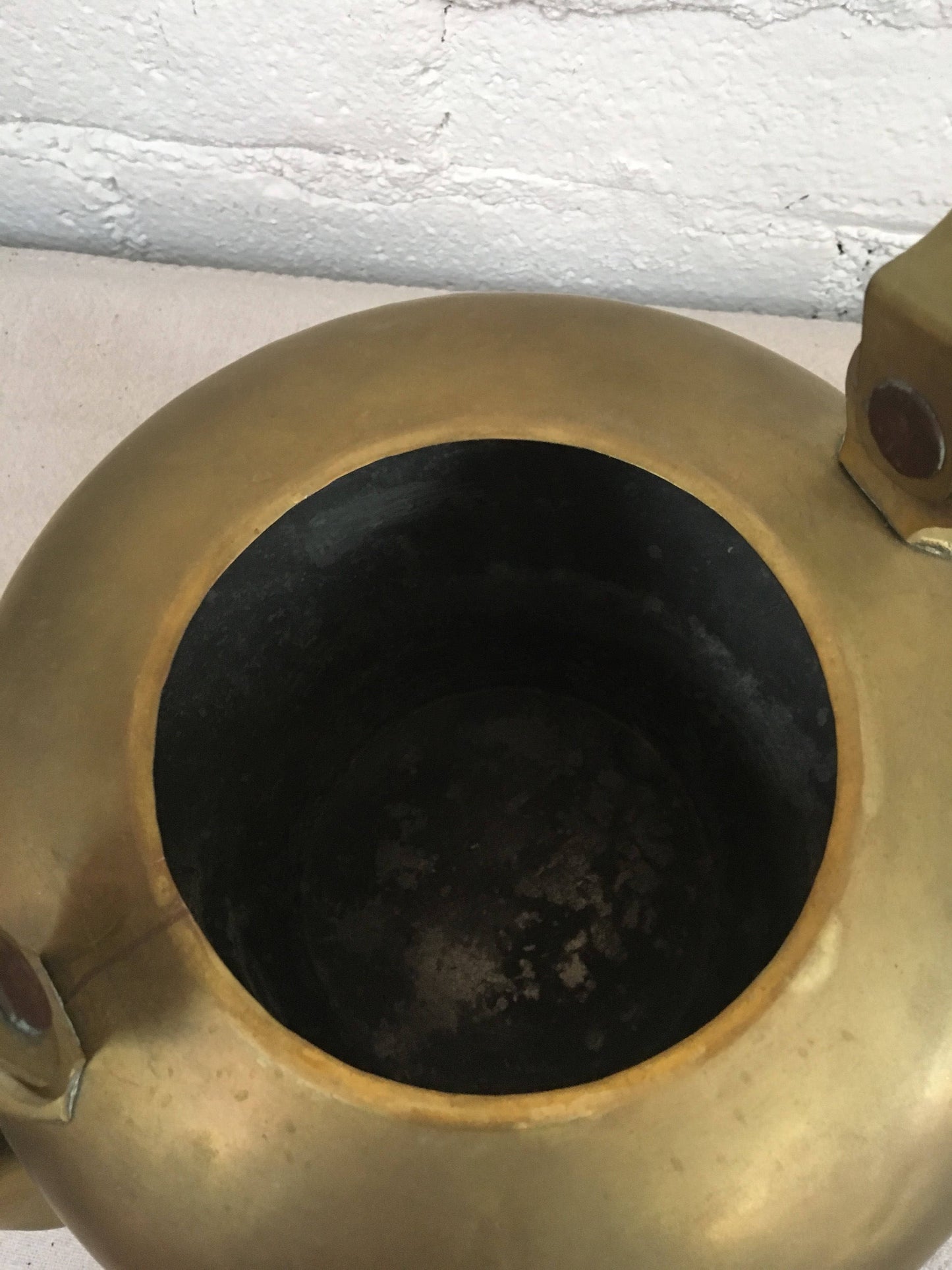 Vintage Large Brass Chinese Teapot