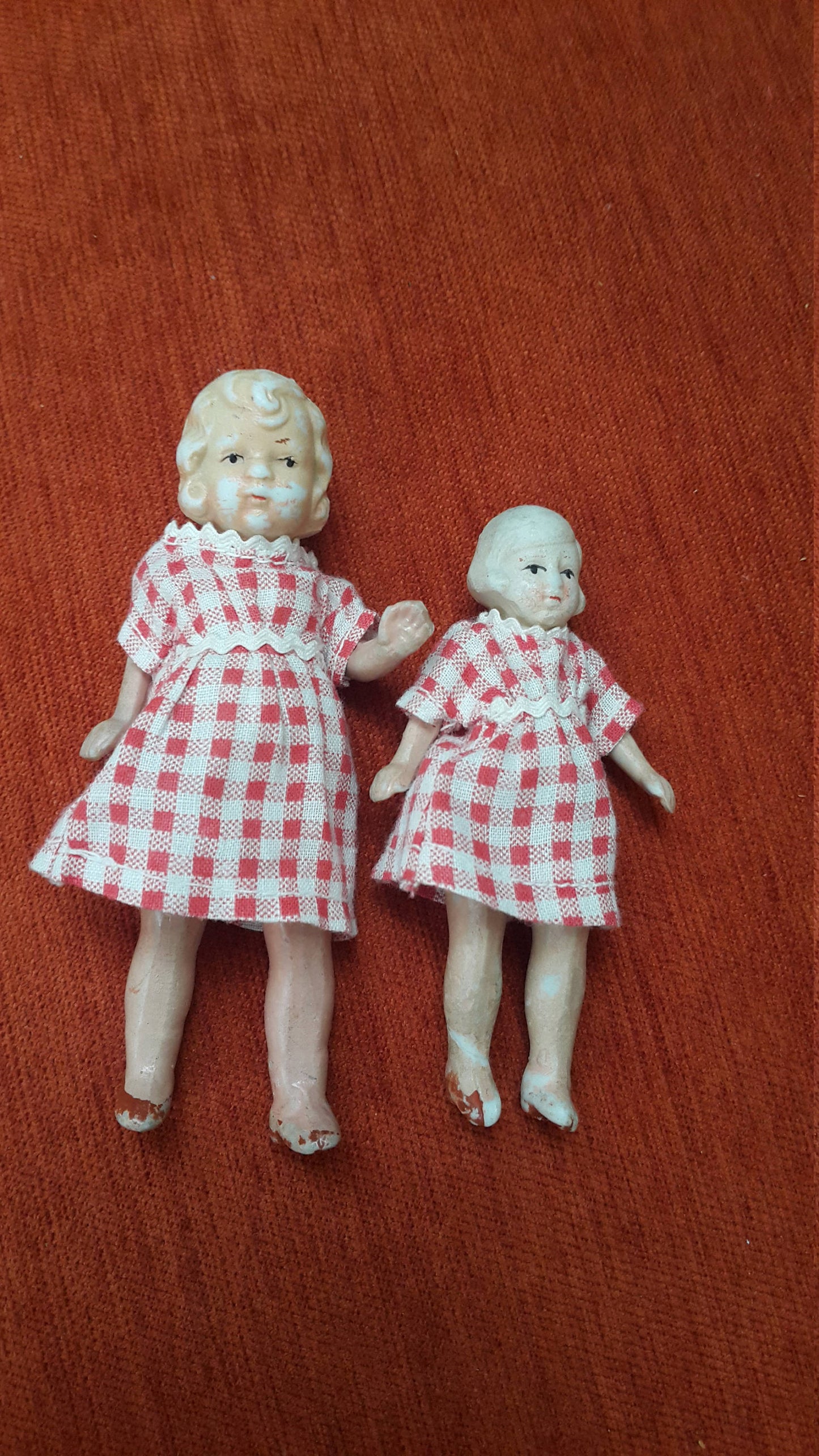 Vintage Japanese Porcelain or China Miniature Dolls