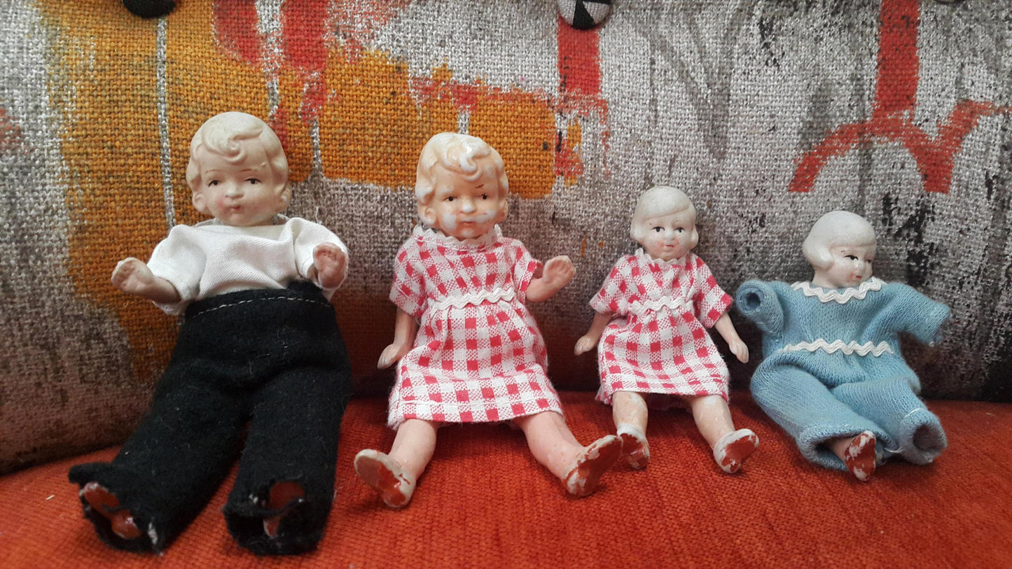 Vintage Japanese Porcelain or China Miniature Dolls