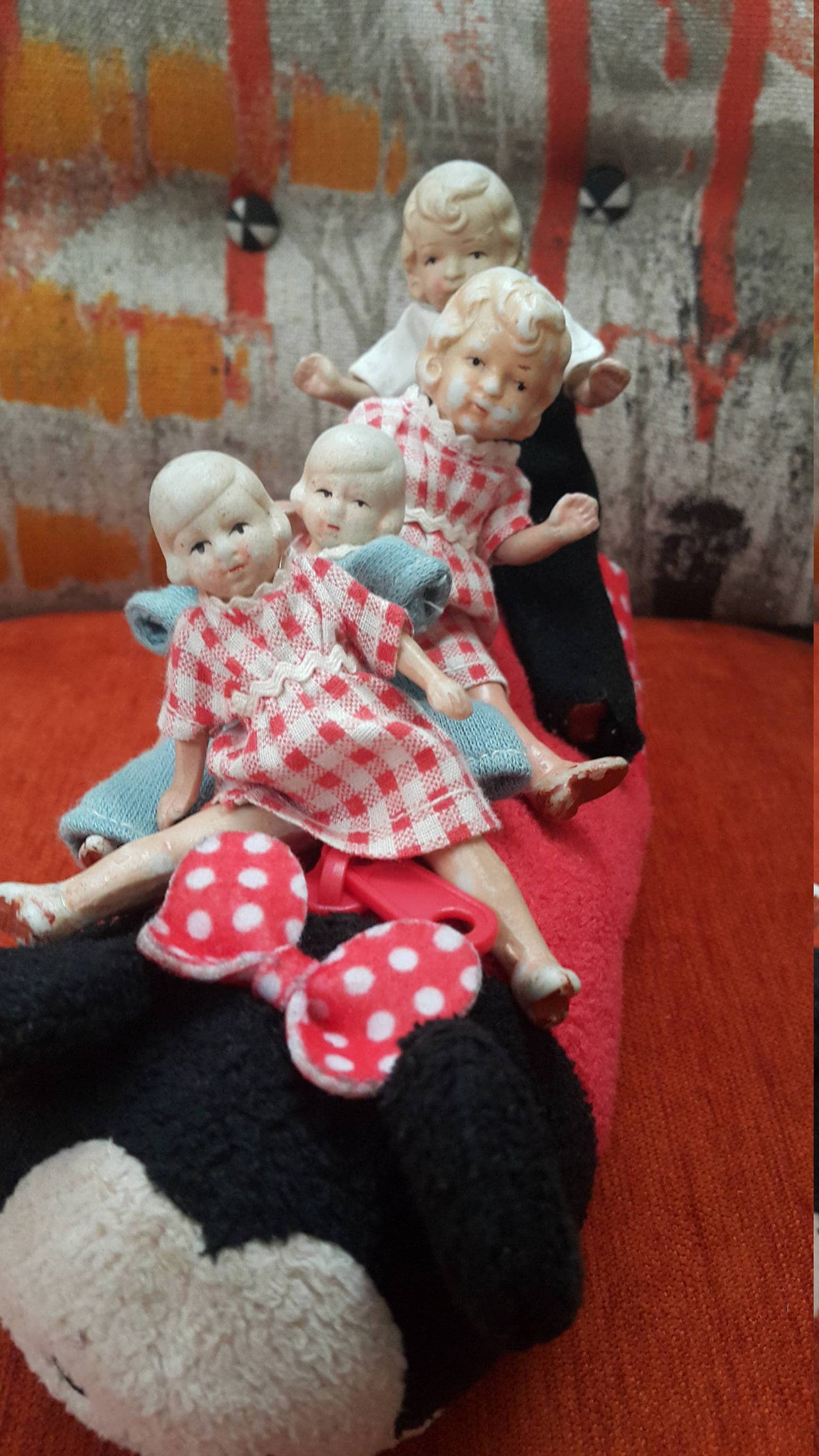 Vintage Japanese Porcelain or China Miniature Dolls