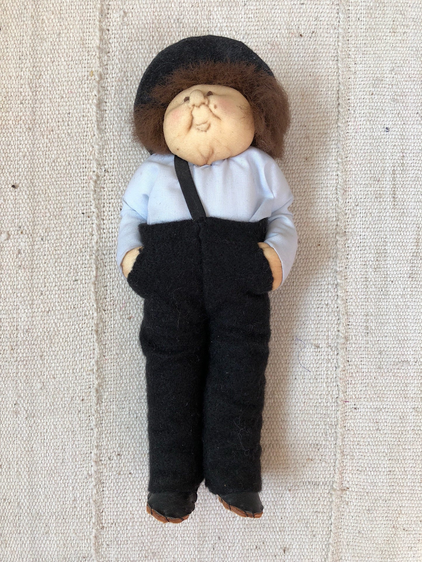 Old Jewish Couple Handmade Soft Sculpture Dolls