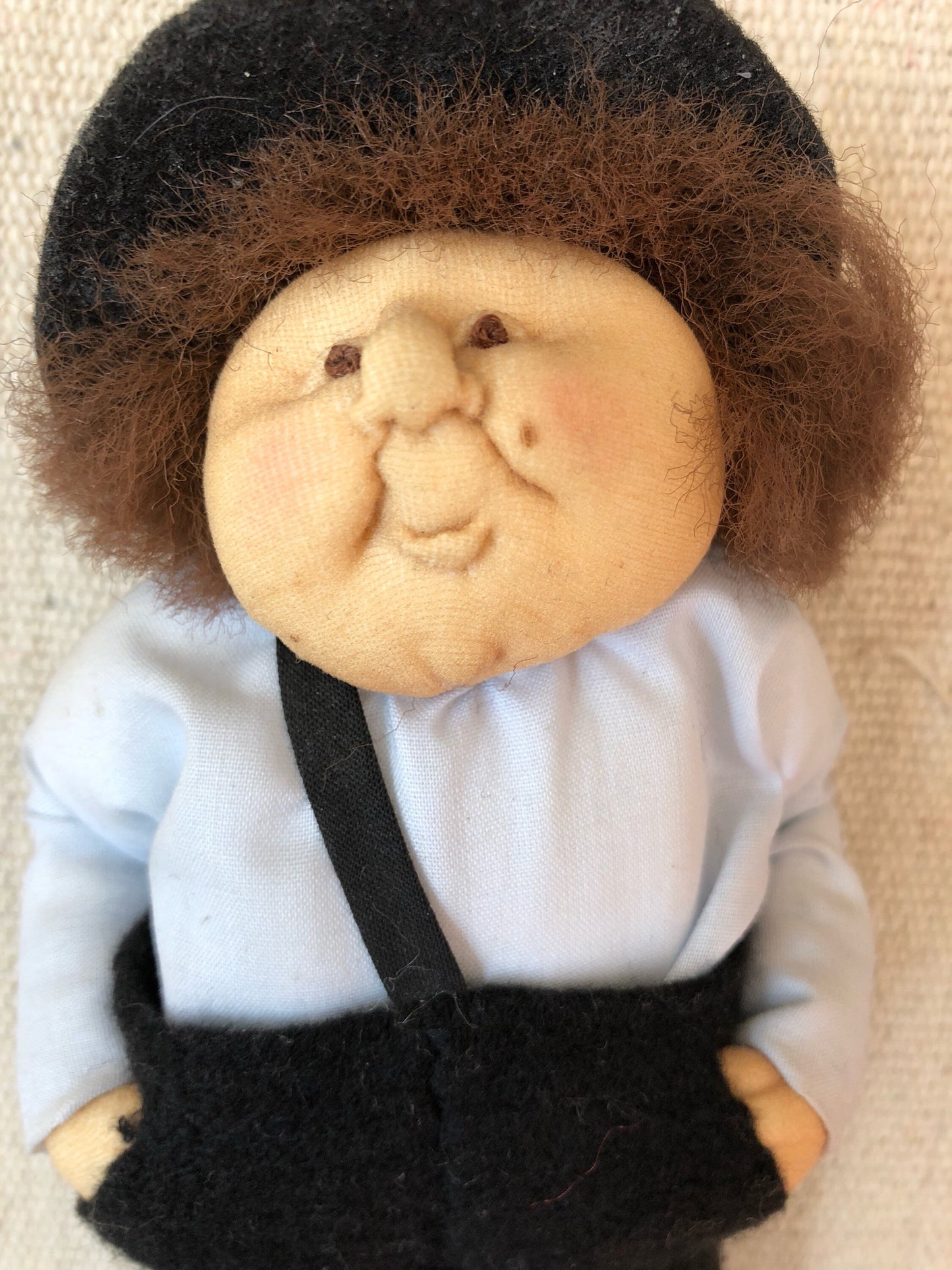 Old Jewish Couple Handmade Soft Sculpture Dolls
