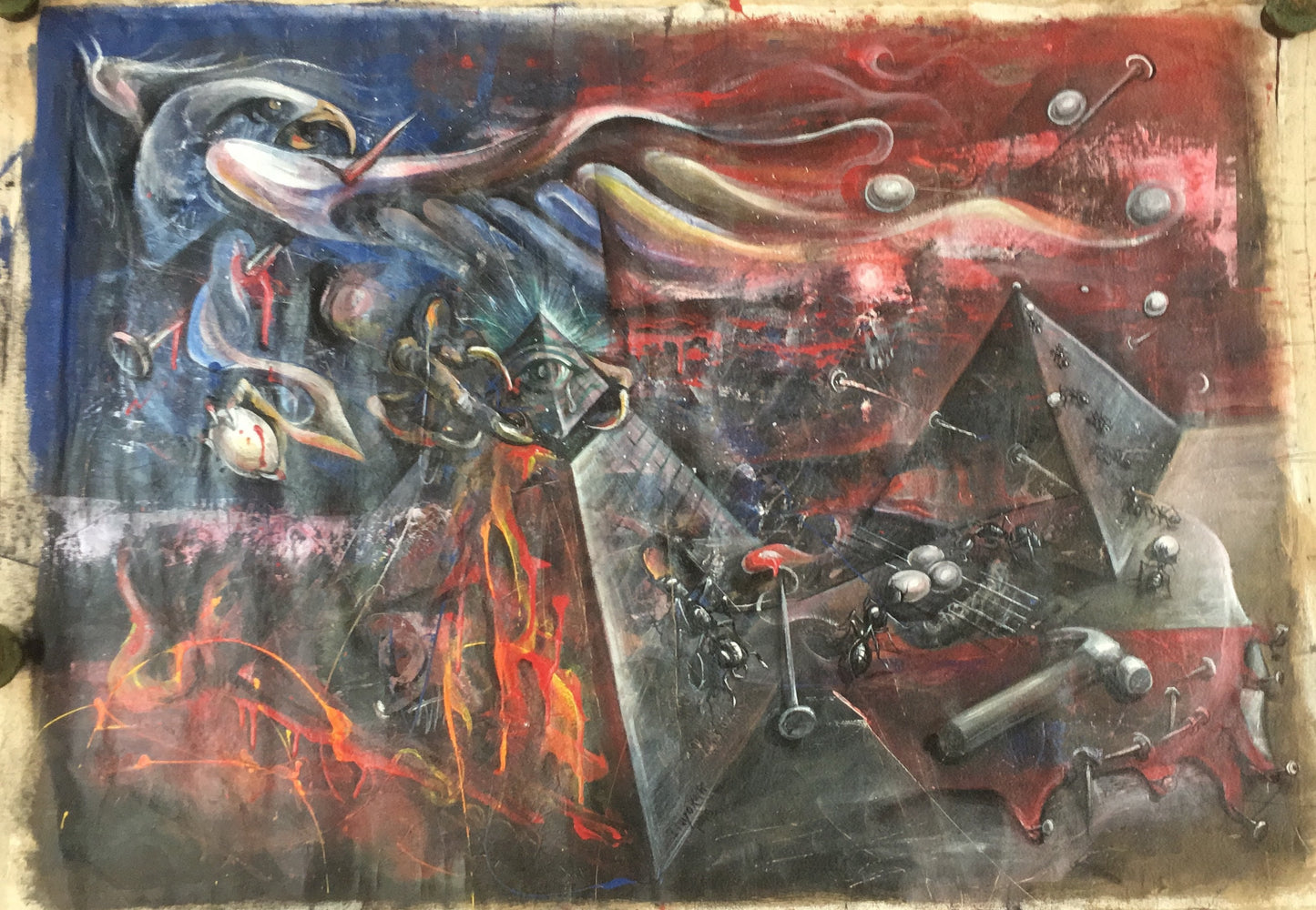 Untitled Surrealist Painting By Micheal Indorato