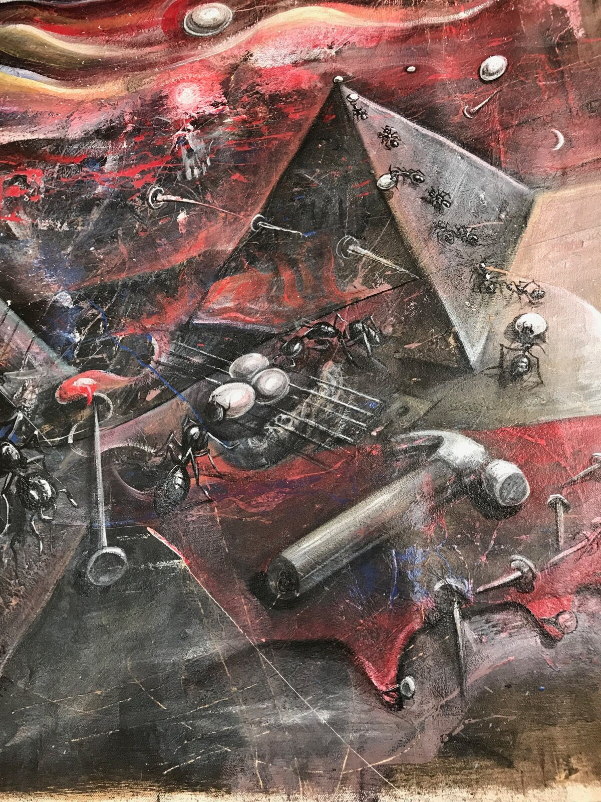 Untitled Surrealist Painting By Micheal Indorato