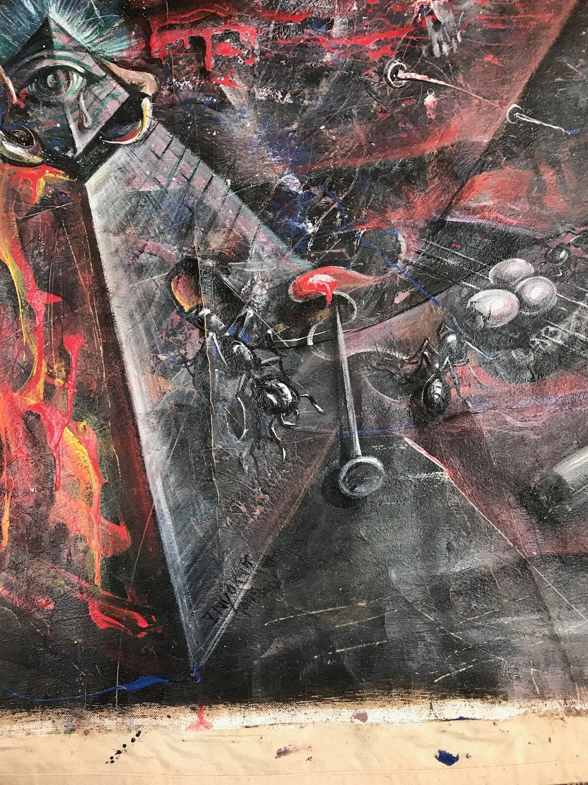 Untitled Surrealist Painting By Micheal Indorato