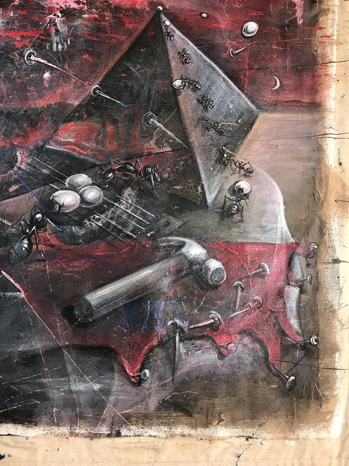 Untitled Surrealist Painting By Micheal Indorato