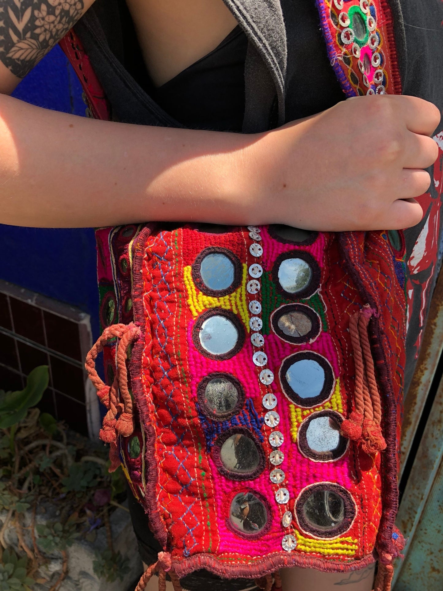 Vintage Indian Hobo Embroidered Tote Bag