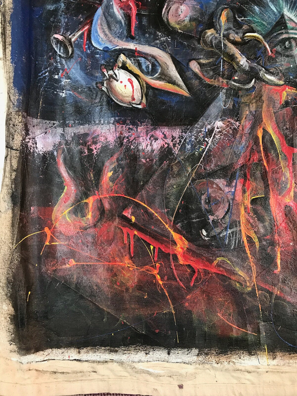 Untitled Surrealist Painting By Micheal Indorato