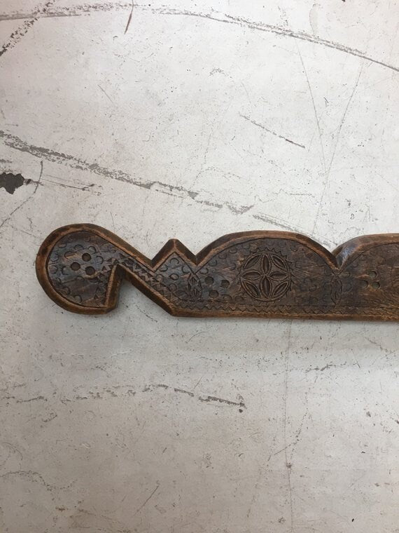 Rustic Mid-Century Wooden Antique Decorative Panel Frame