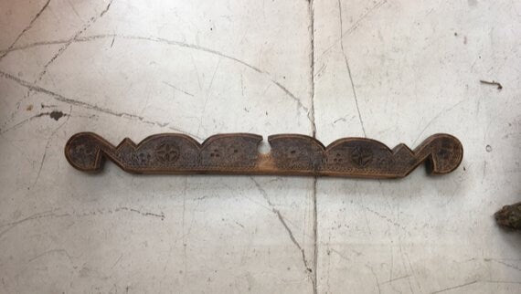 Rustic Mid-Century Wooden Antique Decorative Panel Frame