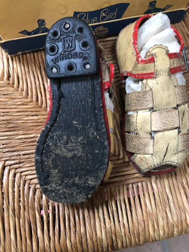 Vintage Childrens Leather Sandals