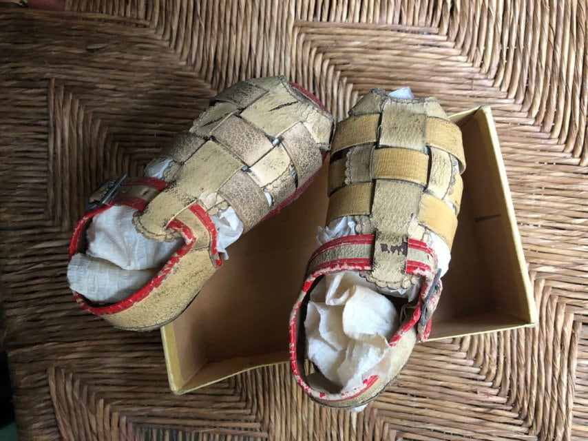 Vintage Childrens Leather Sandals