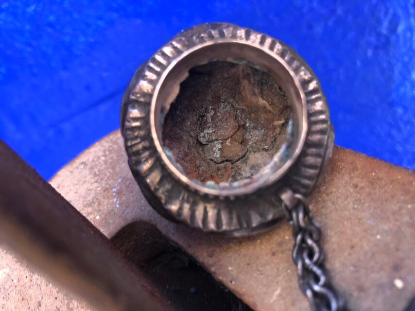 Antique 19th Century Repousse Container