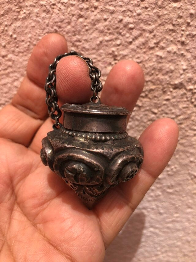 Antique 19th Century Repousse Container