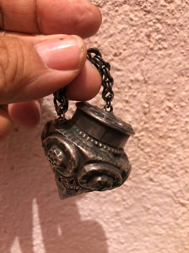 Antique 19th Century Repousse Container