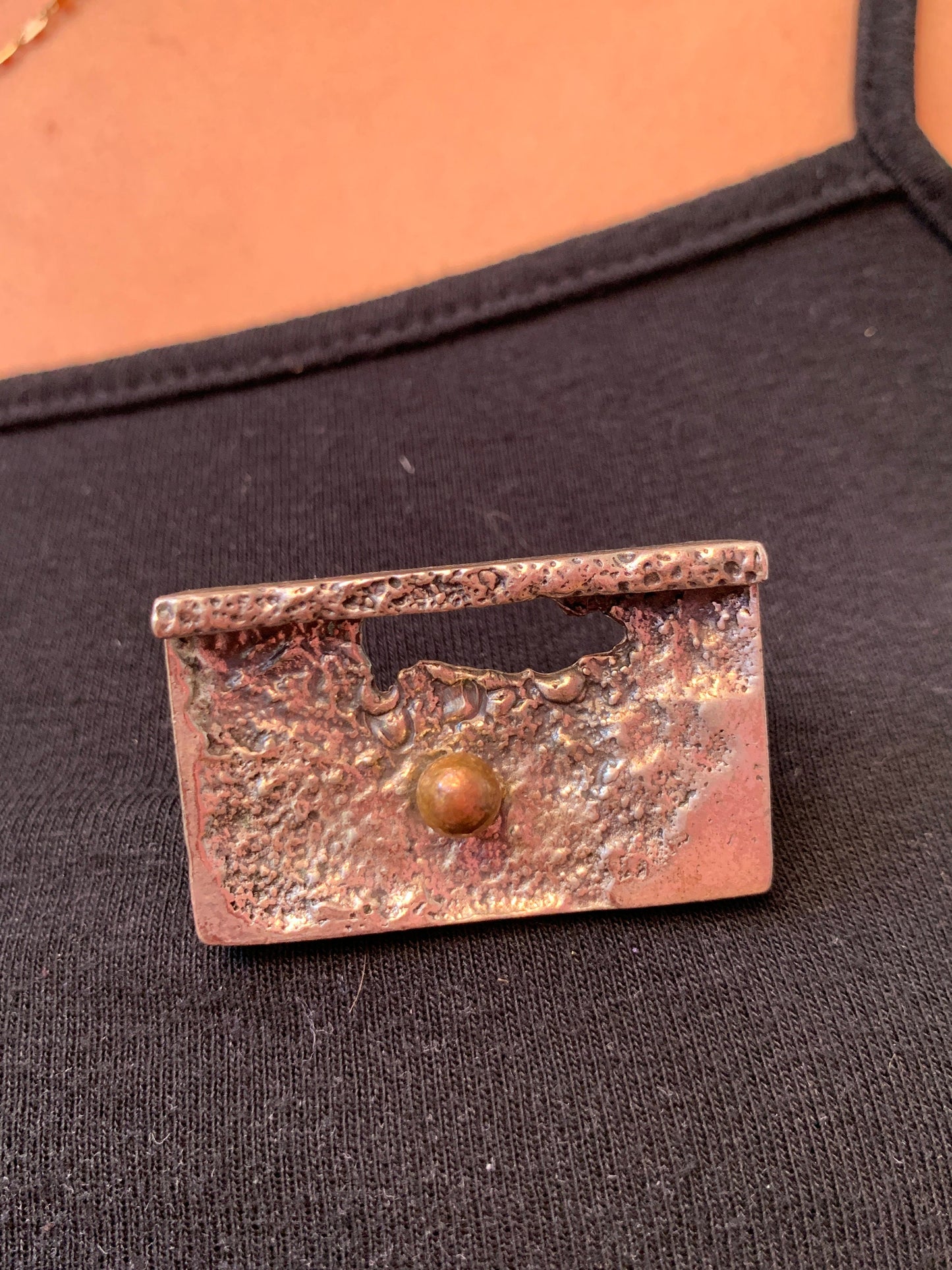 Robert Larin Modernist Square Brooch