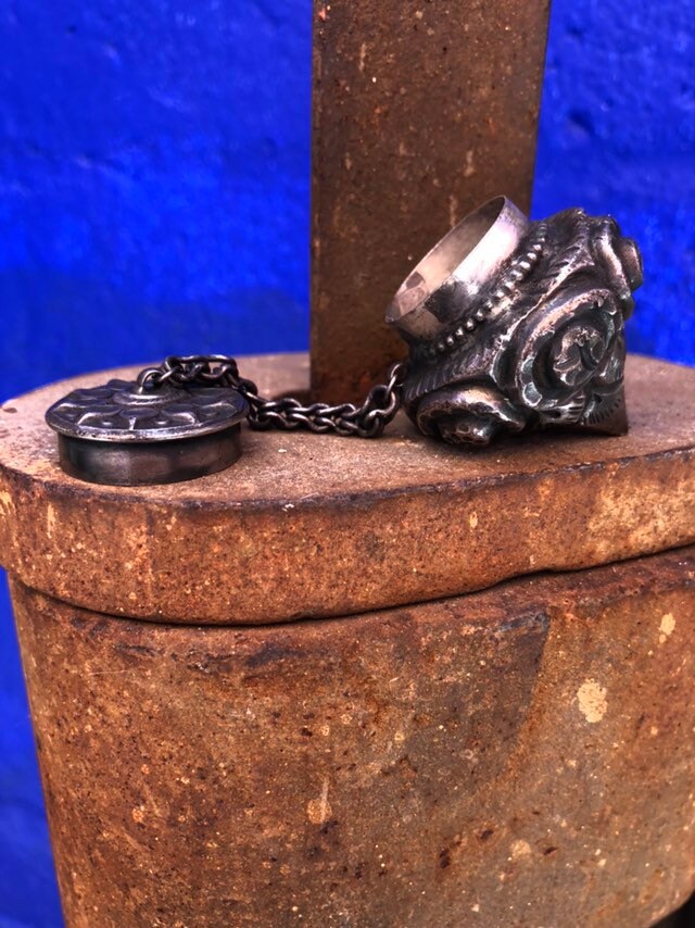 Antique 19th Century Repousse Container