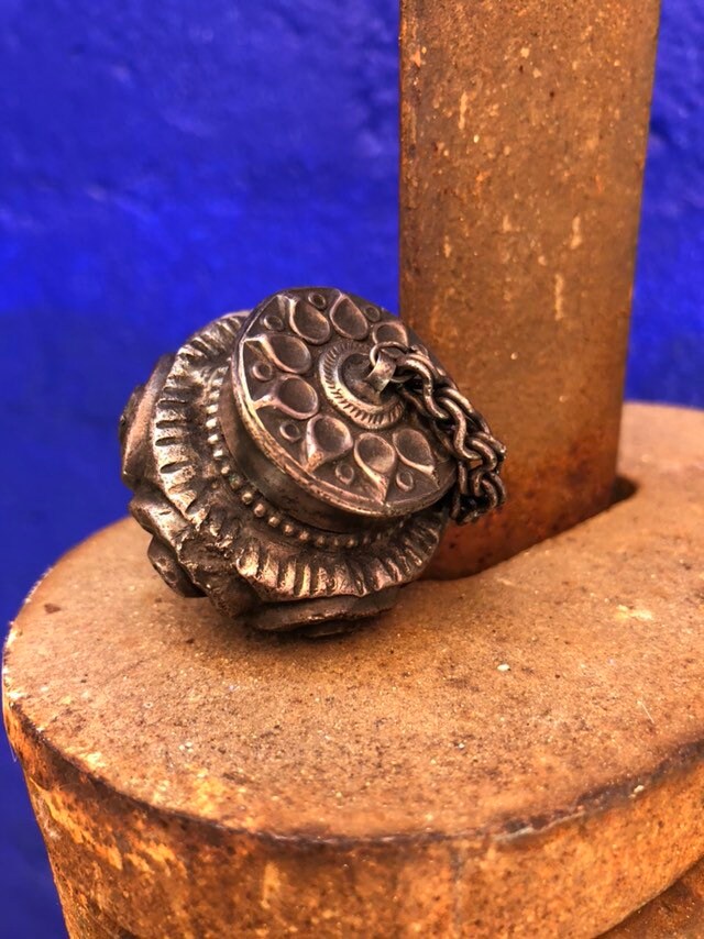 Antique 19th Century Repousse Container
