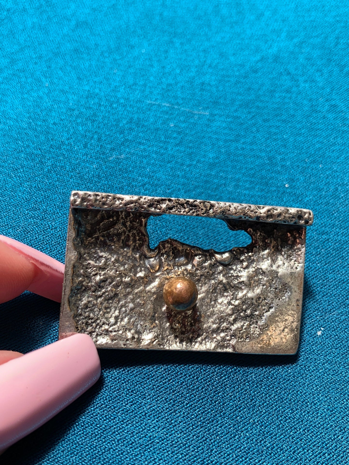 Robert Larin Modernist Square Brooch