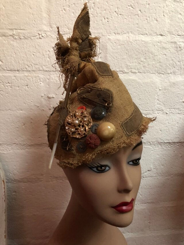 Hand Made Multi Collage Hat