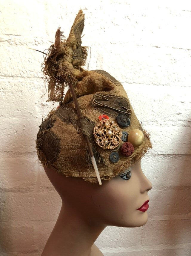 Hand Made Multi Collage Hat