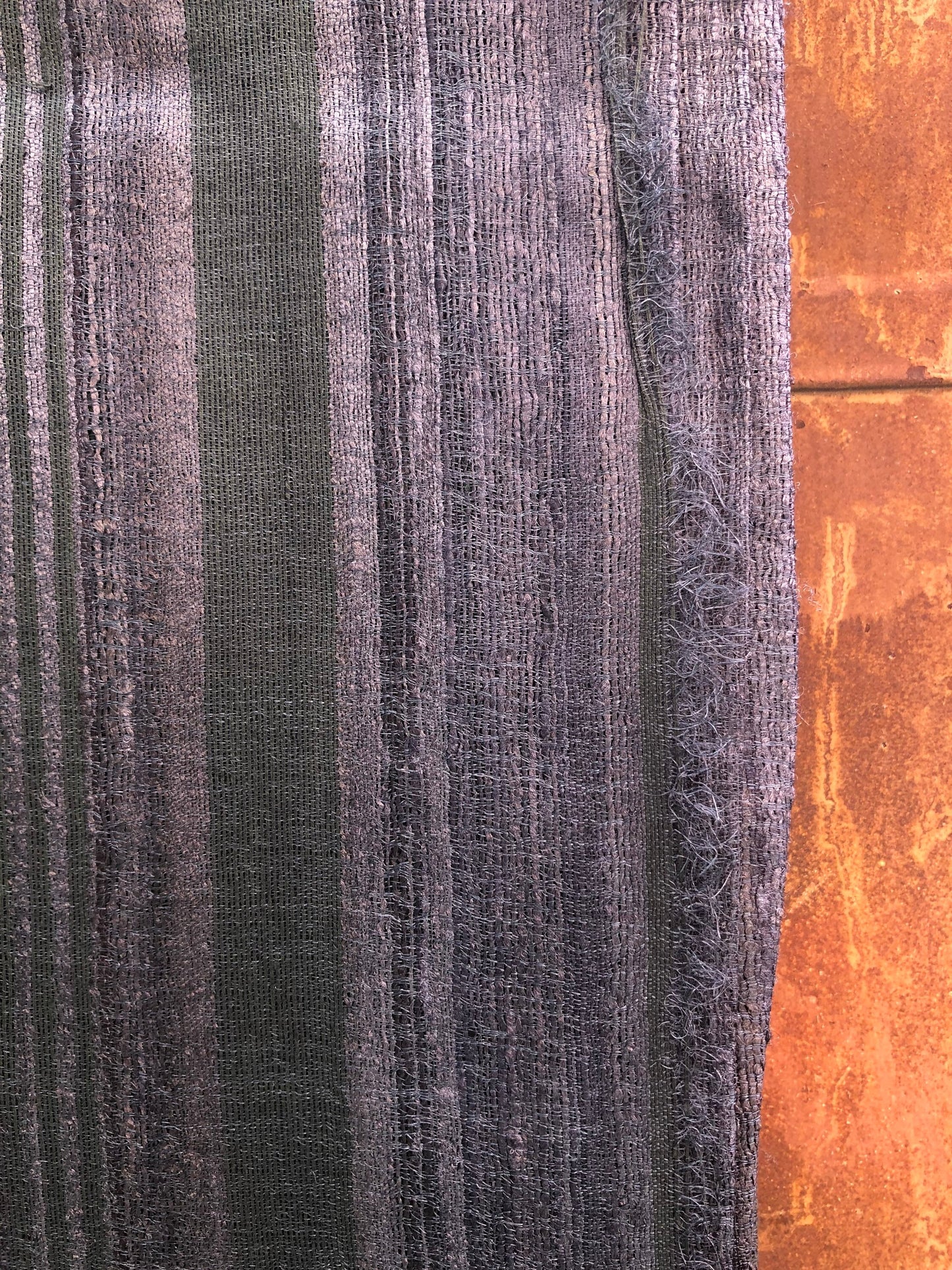 Sumptuous Forest Green, Silver with Gray and Black Cotton Saree Textile