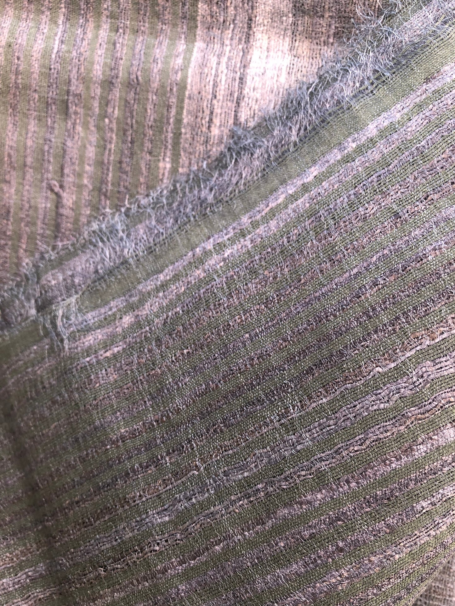 Sumptuous Forest Green, Silver with Gray and Black Cotton Saree Textile