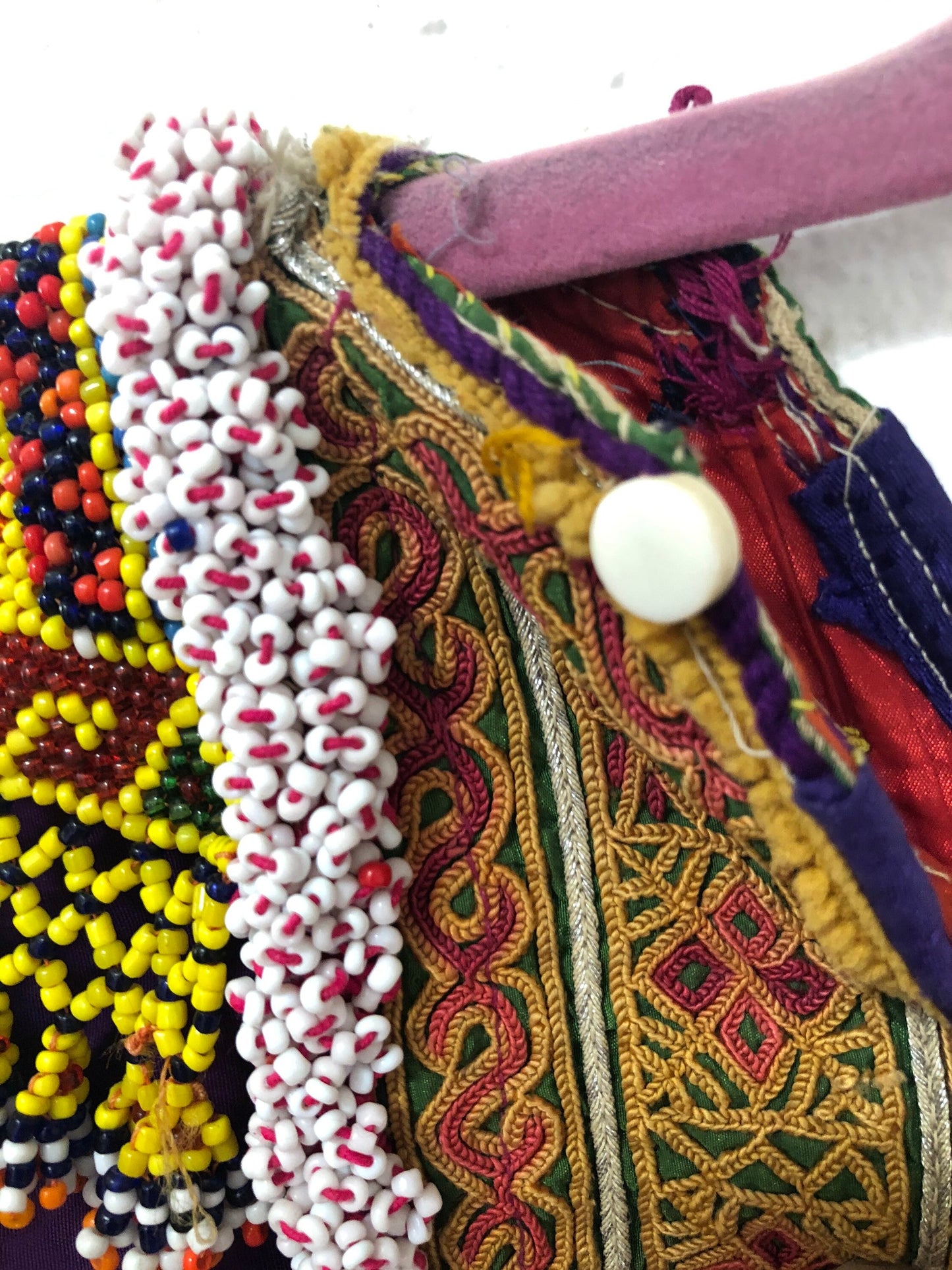 Vintage Afghani Kutchi Handmade Hand Embroidered Dress Wall Art