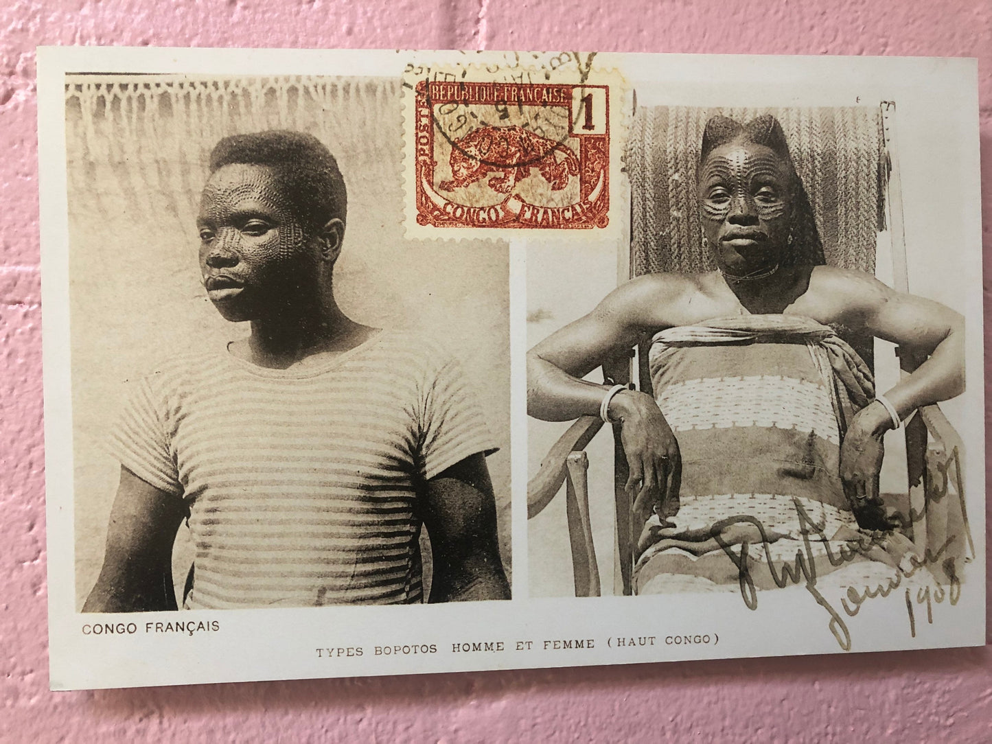 Photographic Copy of Vintage Photos From Congo Francais Hoto Congo
