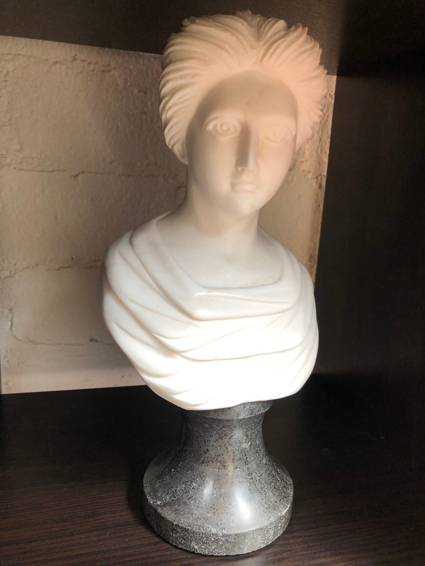 Vintage Marble Female Young Woman Bust