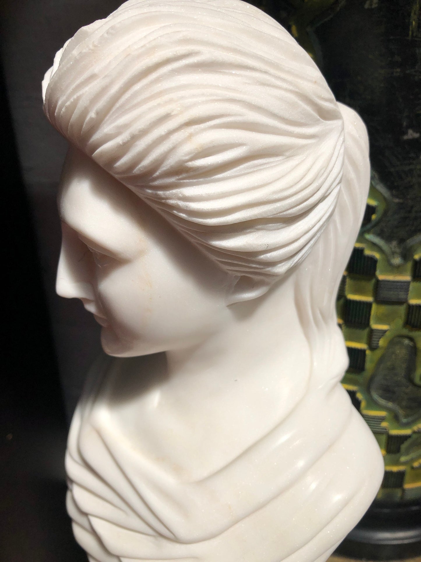 Vintage Marble Female Young Woman Bust