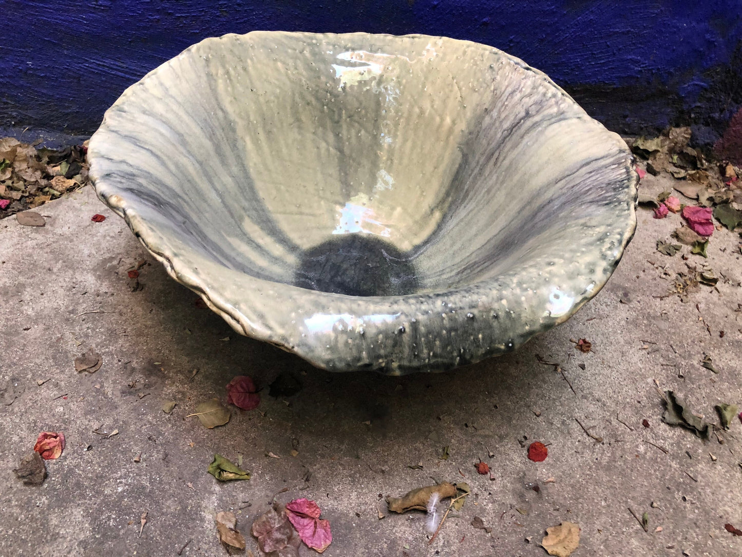 Large Hand Thrown Glazed Studio Bowl