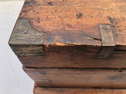 Antique Vintage Wooden Indian Secretarial Box