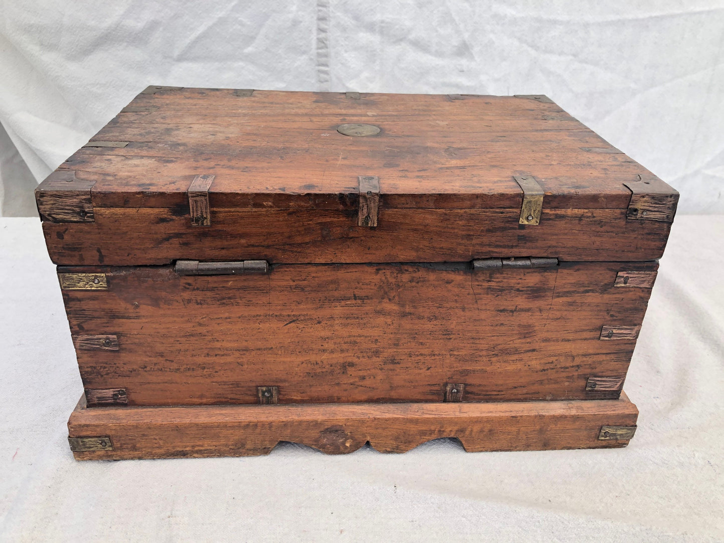 Antique Vintage Wooden Indian Secretarial Box