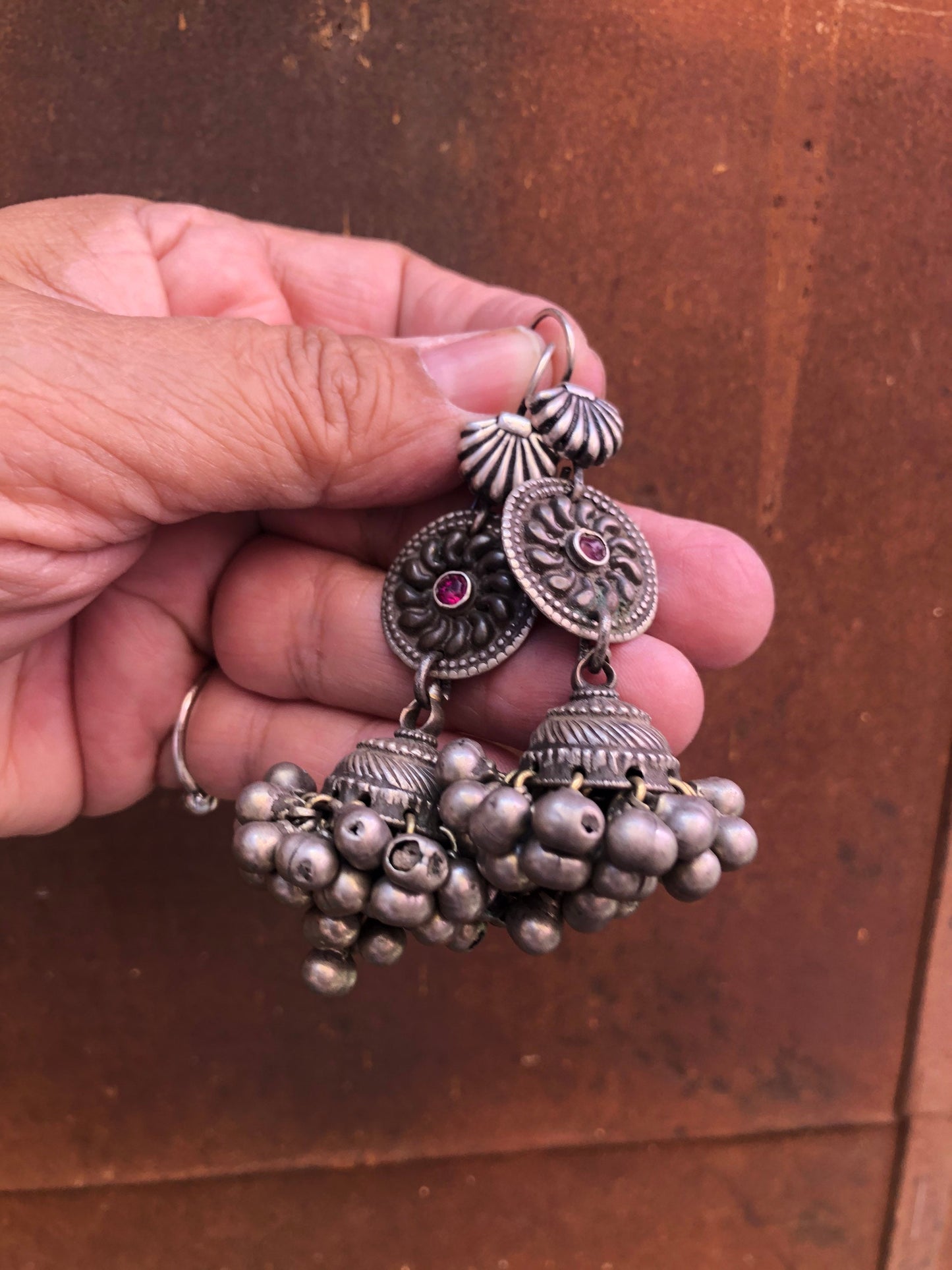 Vintage Silver Afghani Earrings