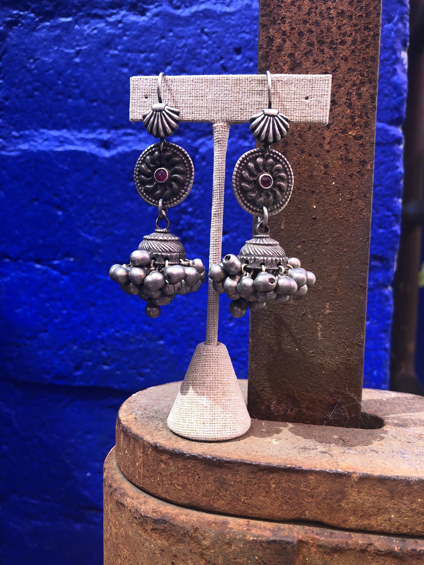 Vintage Silver Afghani Earrings