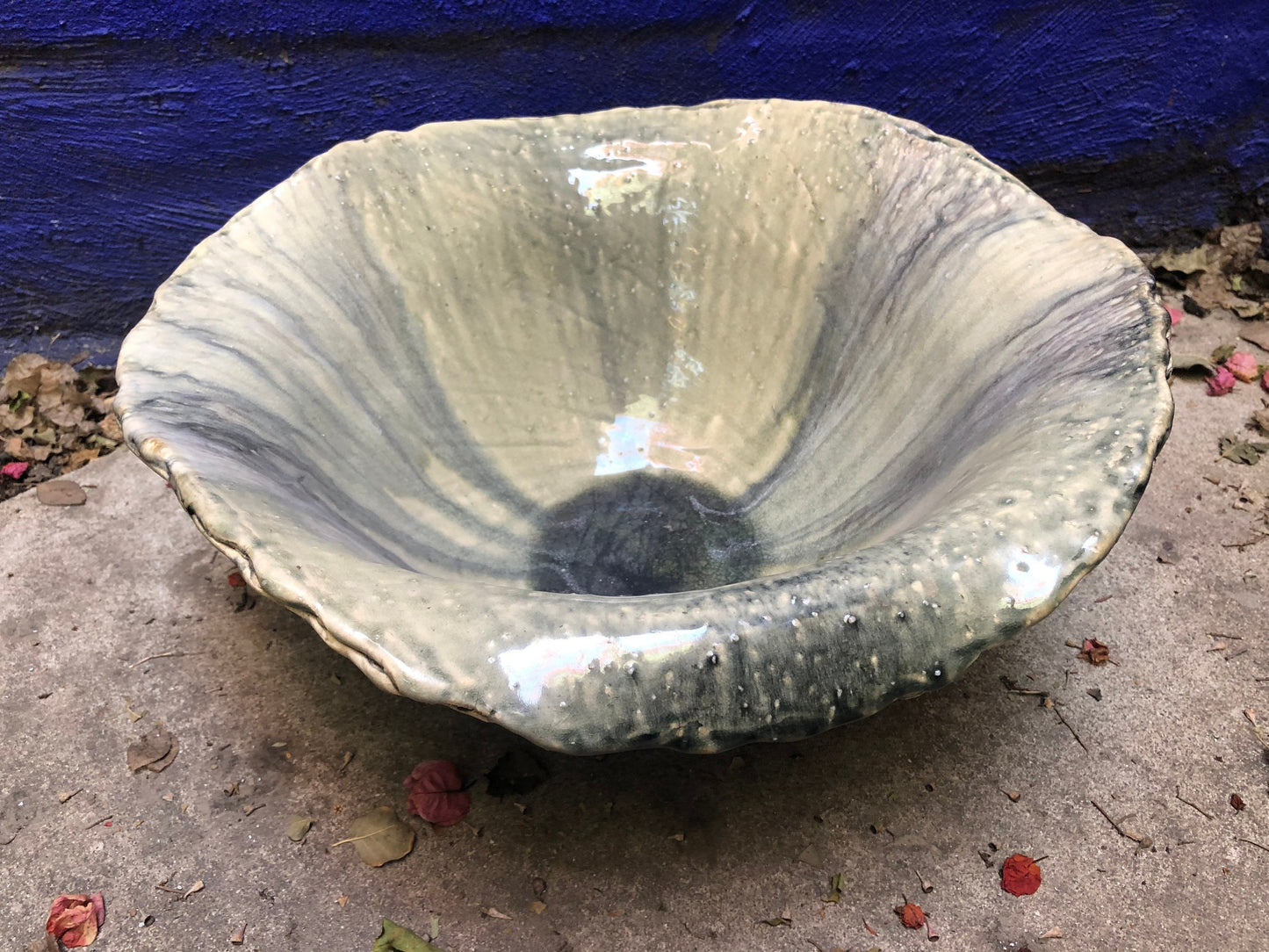 Large Hand Thrown Glazed Studio Bowl